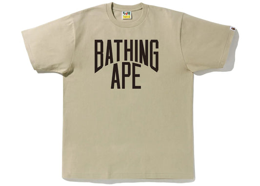 BAPE Bicolor NYC Logo Tee Beige