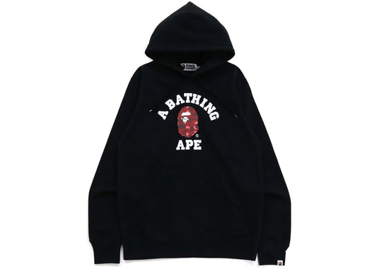 BAPE Color Camo College Pullover Hoodie (FW21) Black/Red
