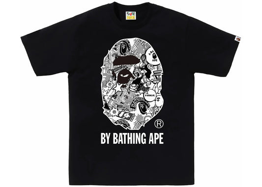 BAPE Comic Art Ape Head Tee Black