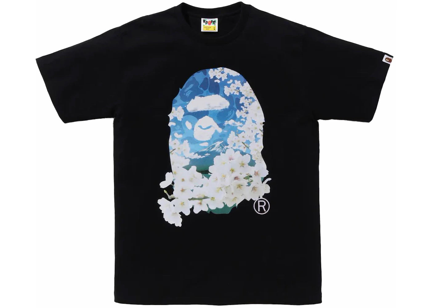 BAPE Sakura Photo Ape Head Tee (SS24) Black