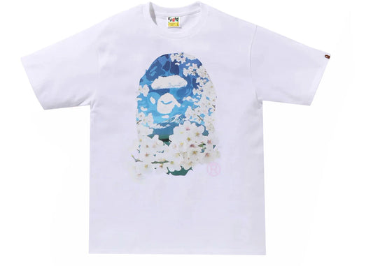 BAPE Sakura Photo Ape Head Tee (SS24) White