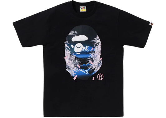 BAPE Sakura Photo Ape Head Tee (SS25) Black