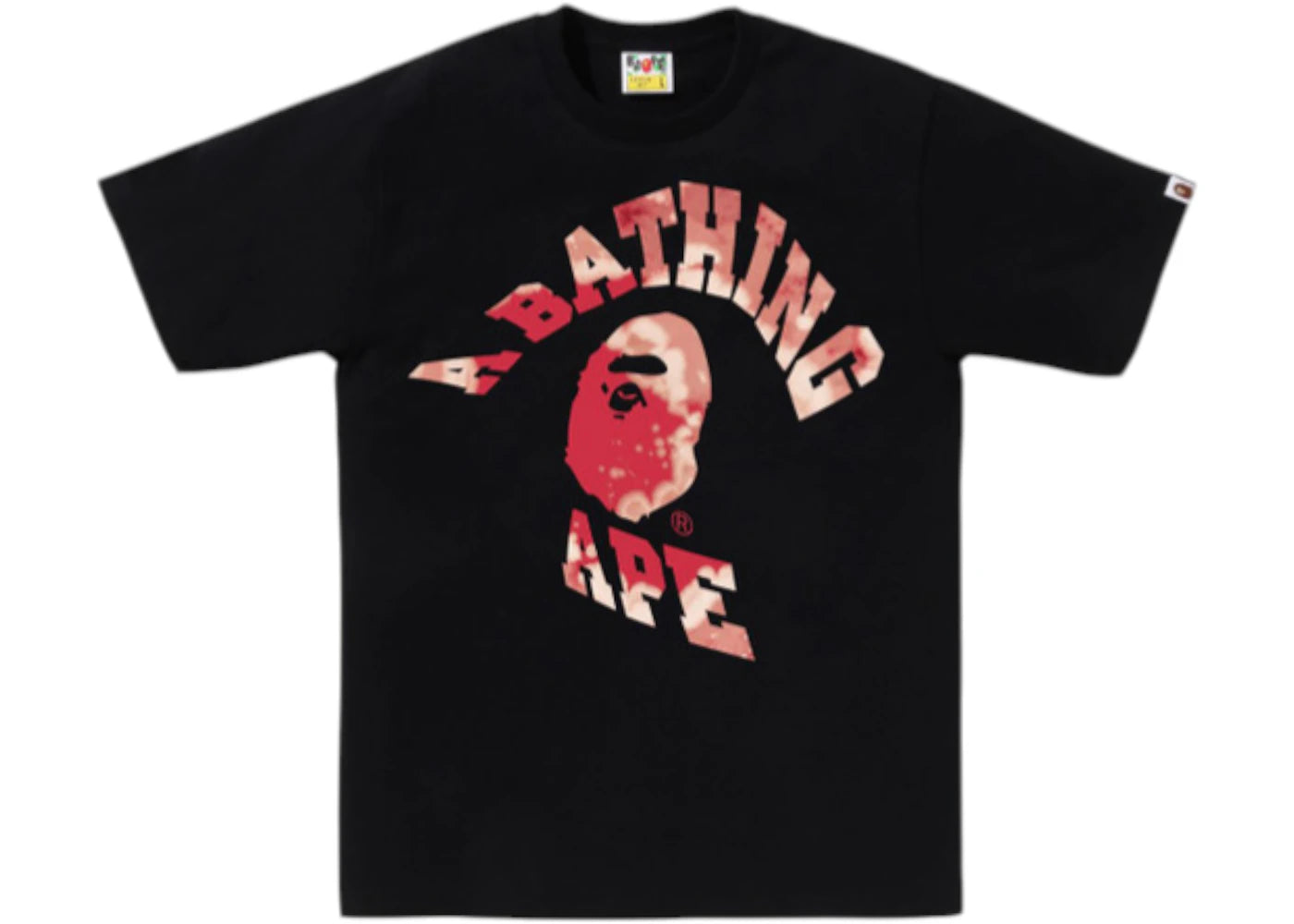 BAPE Tie Dye Twist College Tee Black