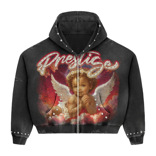 Prestige "Angel" Zip Up Hoodie (Red)
