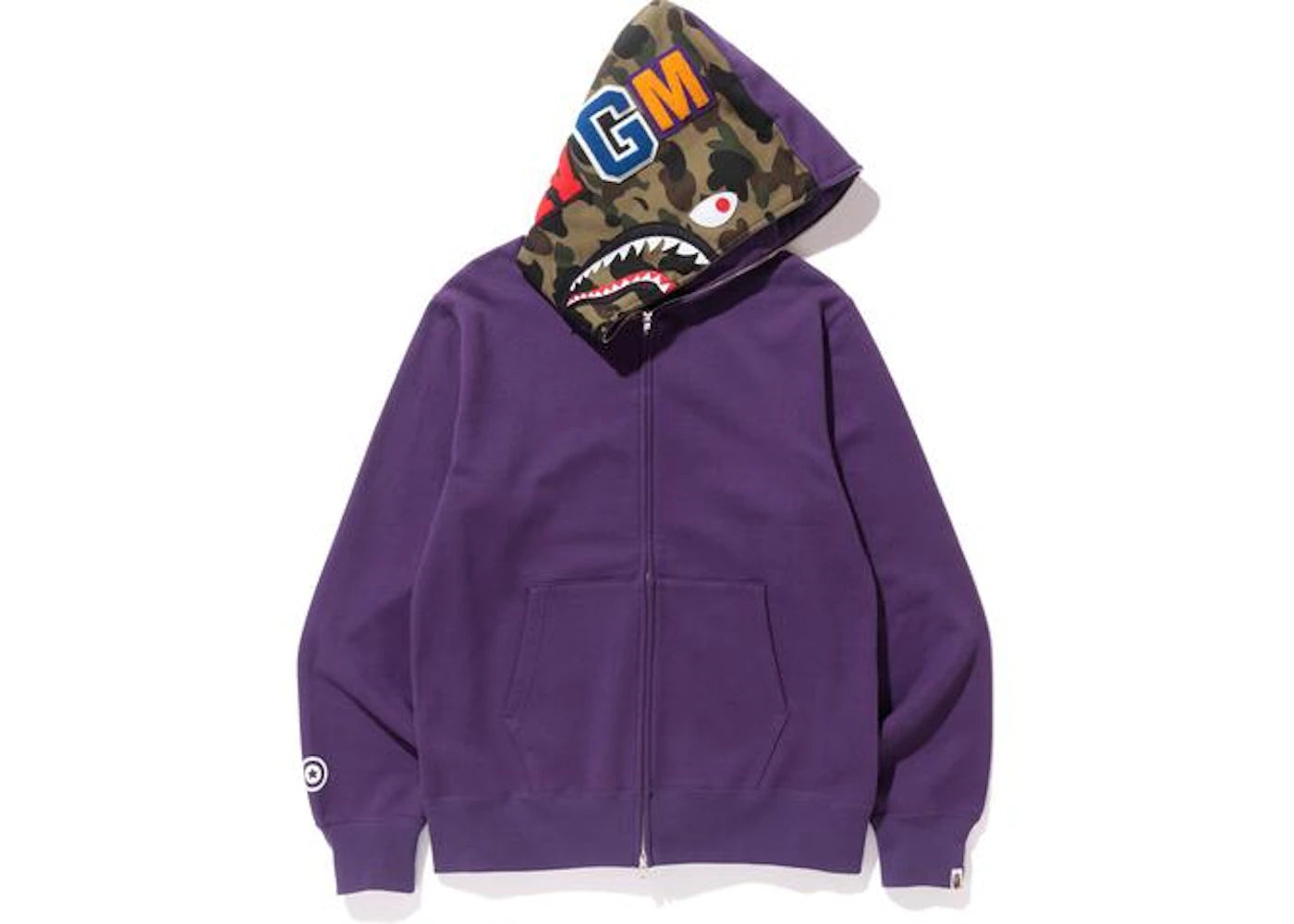 BAPE Shark Full Zip  Hoodie Purple