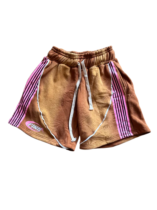 Fine Britches Racer Shorts (Brown/Pink)