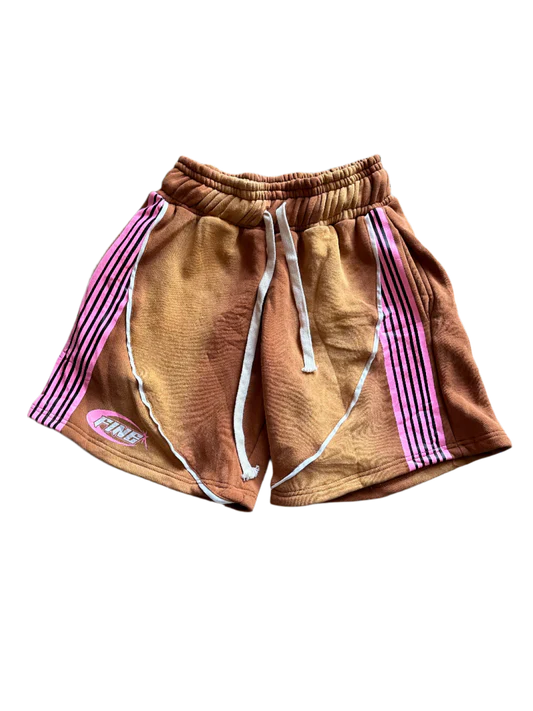 Fine Britches Racer Shorts (Brown/Pink)