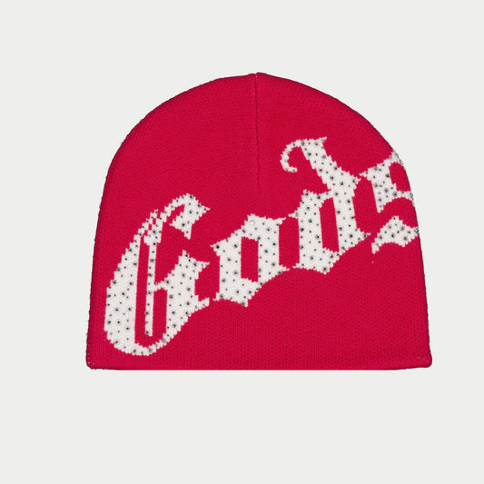 Godspeed OG Logo Studded Beanie (Red)