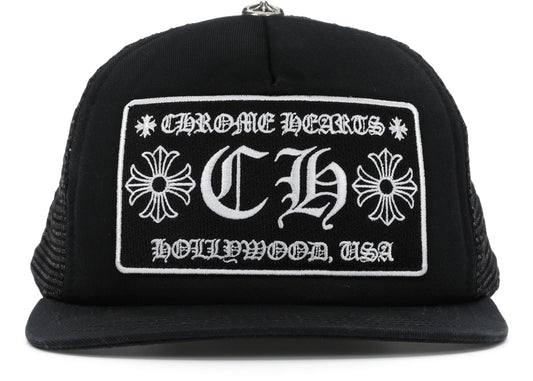 Chrome Hearts CH Hollywood Trucker Hat Black/Black