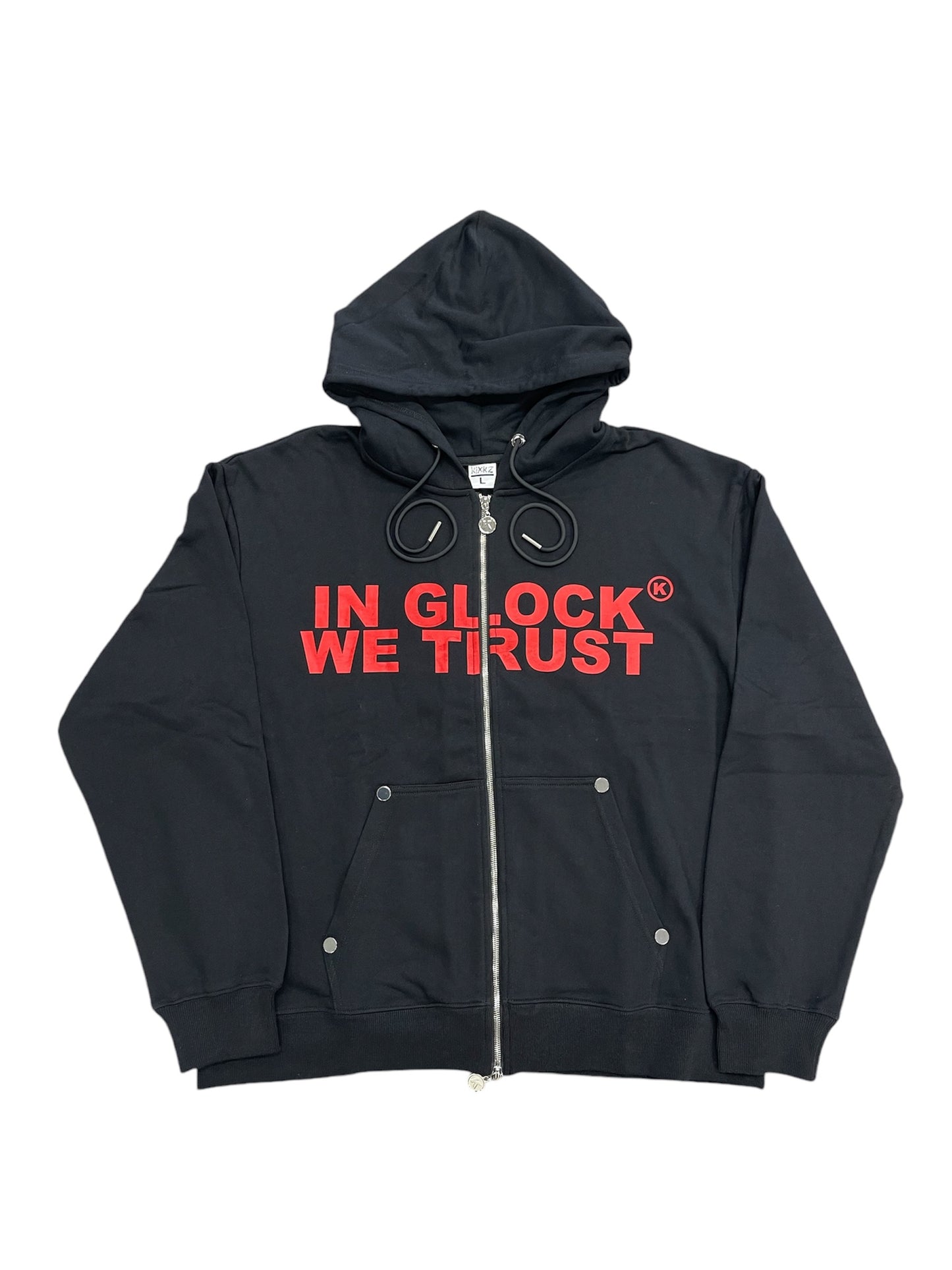 IGWT Black/ Red Hooded Zip UP