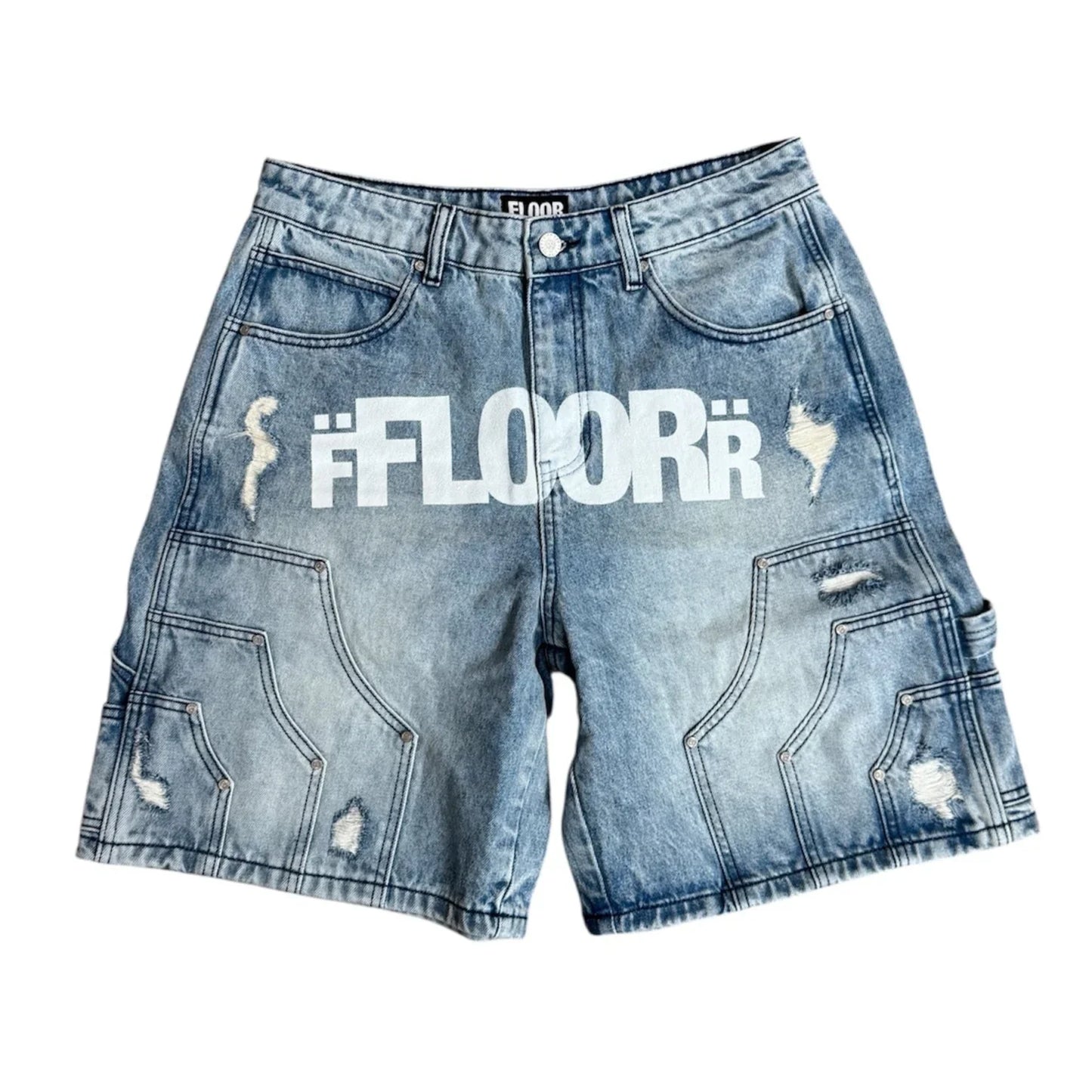 FLR914 Uniform Jorts (Blue Wash)