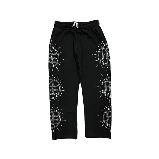 Mixed Emotion "Eclipse" Rhinestone Sweatpants (Black)