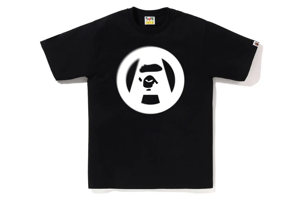 Bape Stencil Circle Ape Face Tee (Black)