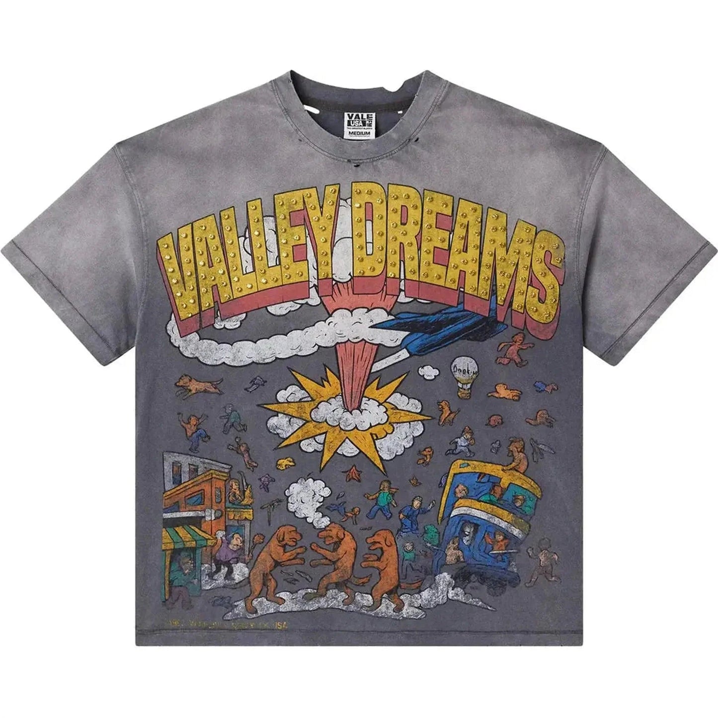 Vale Forever Faded Chaos Bling Tee (Gray)