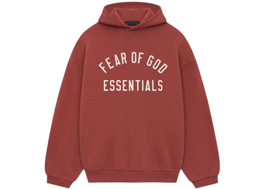 Fear of God Essentials Fleece Hoodie Crimson