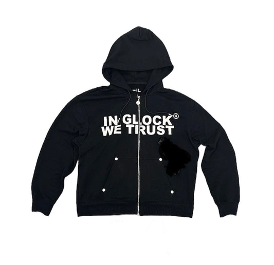 IGWT Black/White Hooded Zip Up