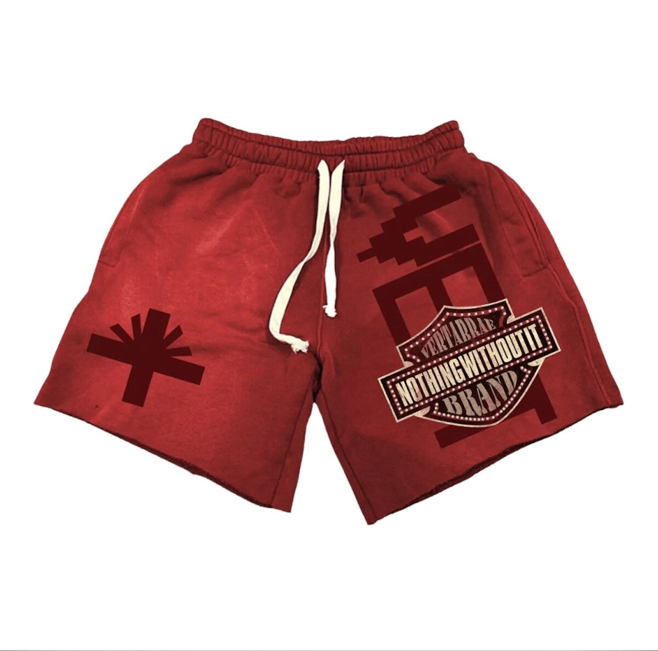 Vertabrae Red Double Emblem Shorts