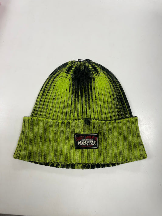 Stussy Work Gear Spray Cuff Beanie Lime