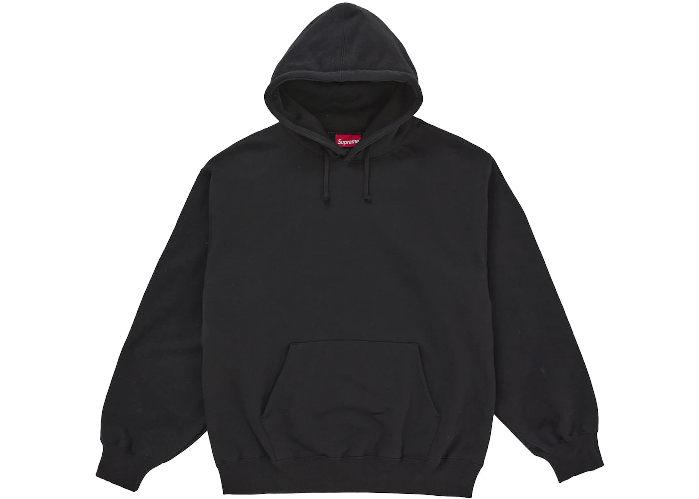Supreme Satin Appliqué Hooded Sweatshirt (FW25) Black