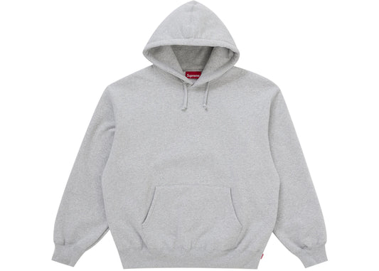Supreme Satin Appliqué Hooded Sweatshirt (FW25) Heather Grey