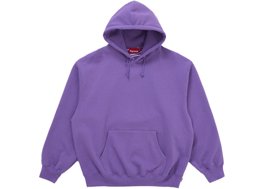 Supreme Satin Appliqué Hooded Sweatshirt (FW25) Violet
