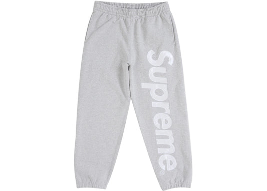 Supreme Satin Appliqué Sweatpant (FW25) Heather Grey