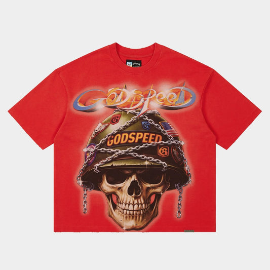 Godspeed Badge Of Honor Tee (Cherry)