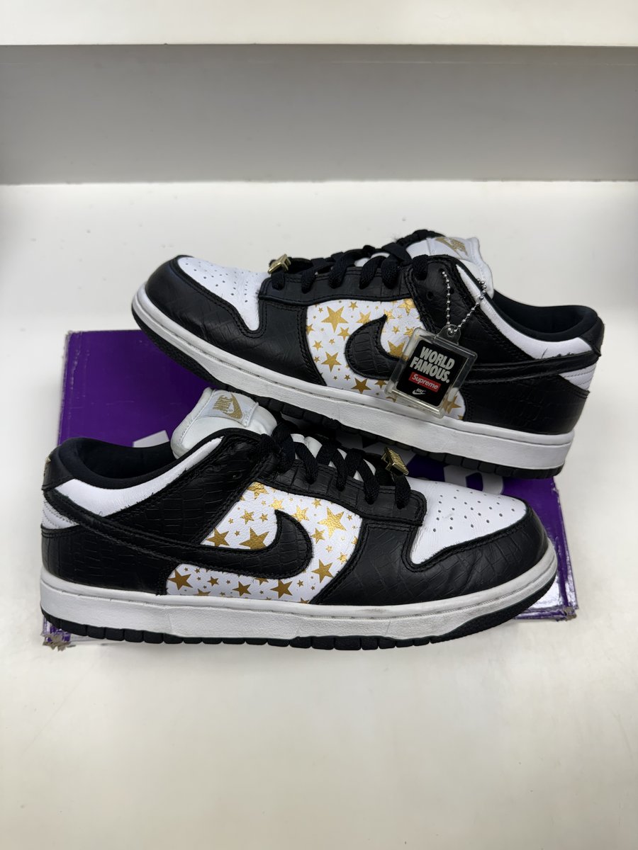 Nike Dunk Low Supreme Stars Black - Pre-owned