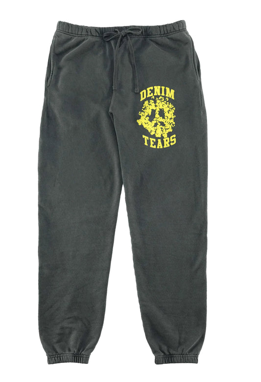 Denim Tears Peace University Sweatpants Black/Yellow