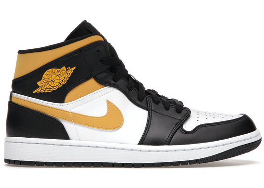 Jordan 1 Mid White Pollen Black