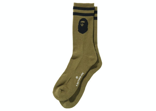 BAPE Ape Head Socks Olivedrab