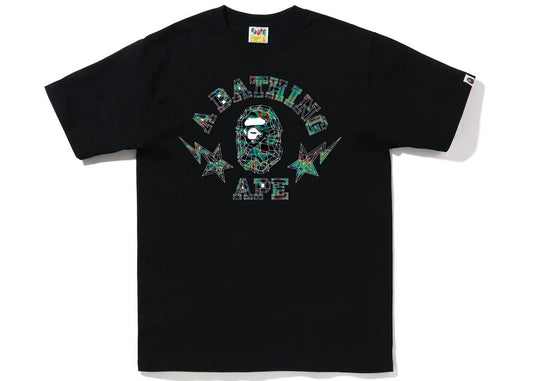 BAPE Thermography Polygon College Tee Black