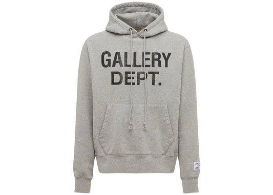 Gallery Dept. Center Logo Hoodie Heather Grey/Black