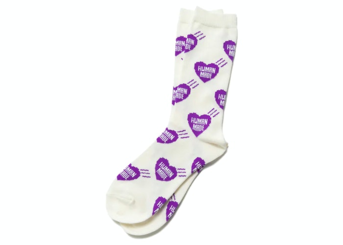 Human Made Heart Pattern Socks Purple