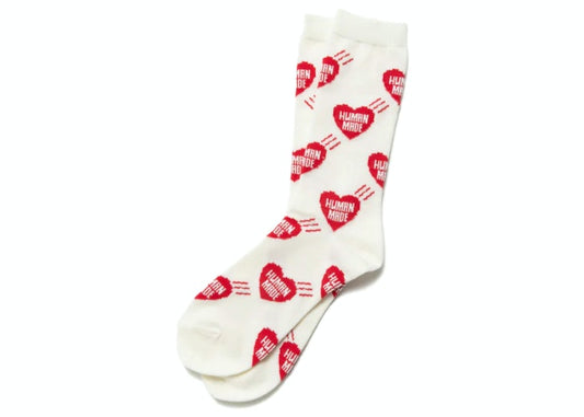 Human Made Heart Pattern Socks Red