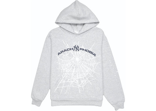 Sp5der Arach NY Phobia Hoodie Ash Grey